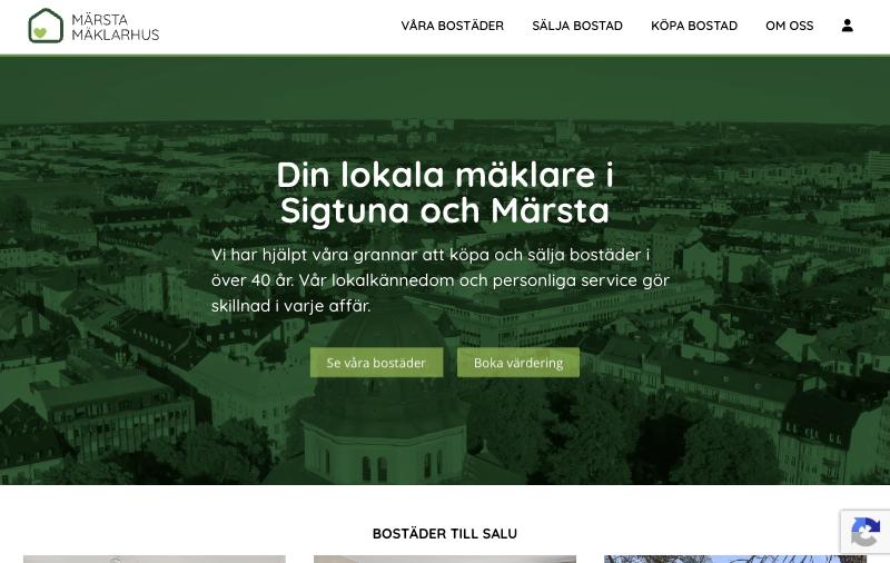 Märsta Mäklarhus hemsida